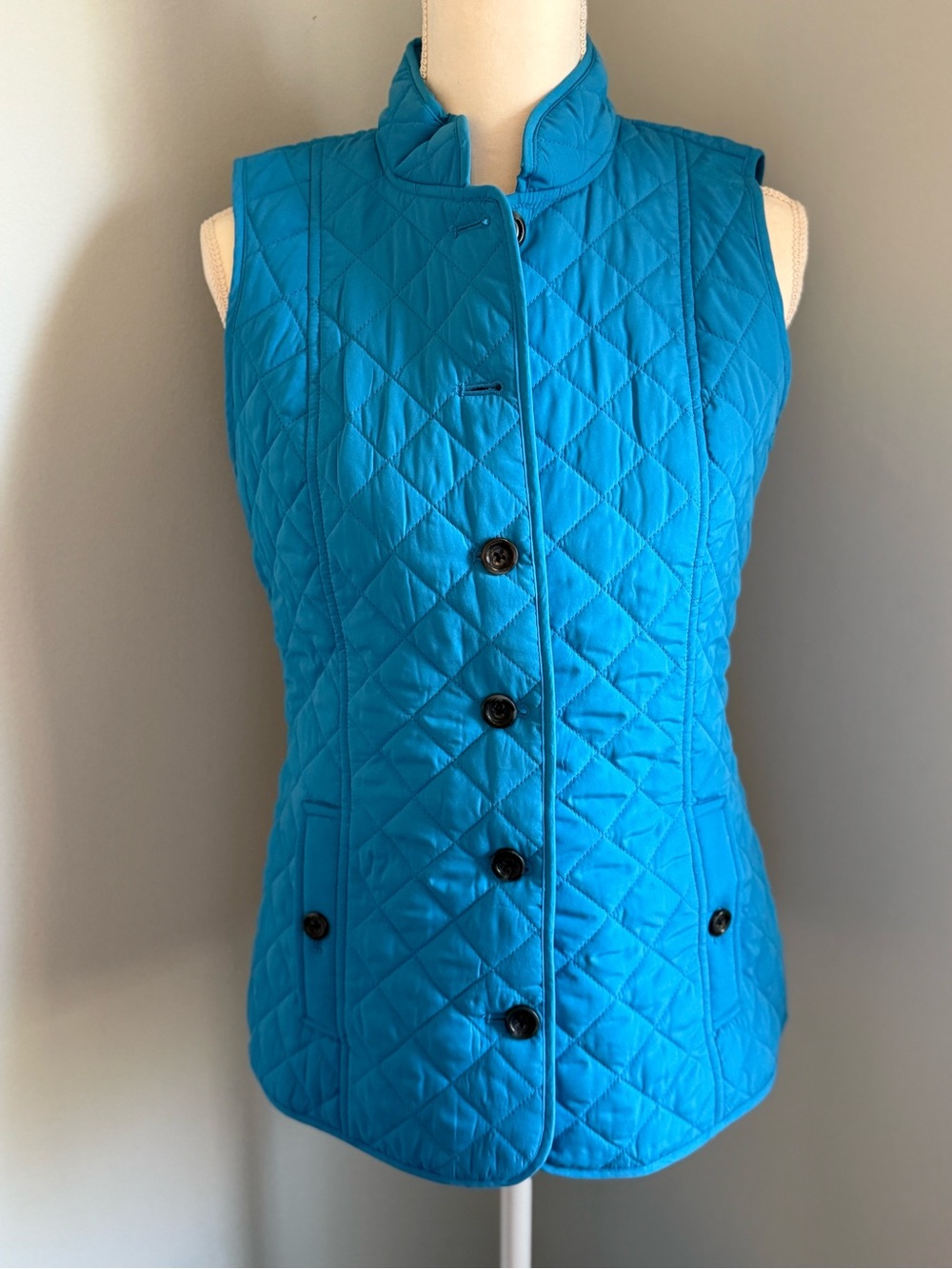 J Jill blue Quilted vest